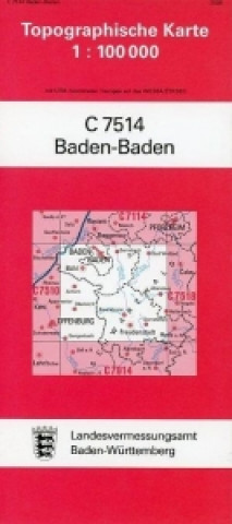 Topographische Karte Baden-Württemberg Baden-Baden