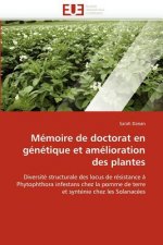M moire de Doctorat En G n tique Et Am lioration Des Plantes