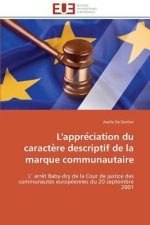 L'Appre Ciation Du Caracte Re Descriptif de la Marque Communautaire