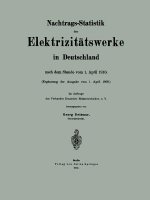 Nachtrags-Statistik Der Elektrizit tswerke in Deutschland