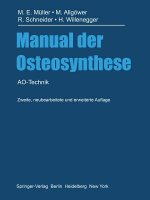 Manual Der Osteosynthese