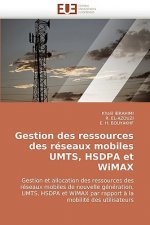 Gestion Des Ressources Des Reseaux Mobiles Umts, Hsdpa Et Wimax