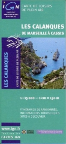 IGN Karte, Carte de loisirs de plain air Les Calanques de Marseille a Cassis