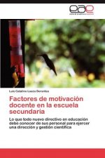 Factores de motivacion docente en la escuela secundaria