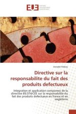 Directive sur la responsabilite du fait des produits defectueux