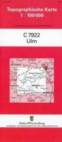 Topographische Karte Baden-Württemberg Ulm