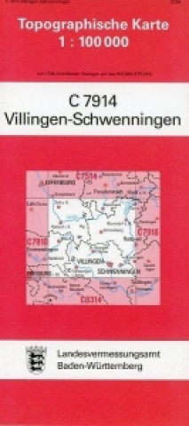 Topographische Karte Baden-Württemberg Villingen-Schwenn