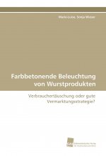 Farbbetonende Beleuchtung von Wurstprodukten