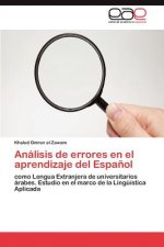 Analisis de errores en el aprendizaje del Espanol