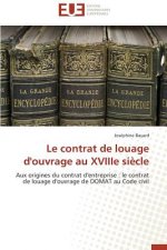 Le Contrat de Louage d'Ouvrage Au Xviiie Si cle