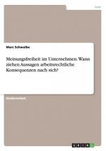 Meinungsfreiheit im Unternehmen. Wann ziehen Aussagen arbeitsrechtliche Konsequenzen nach sich?