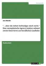 ...aber die Arbeit befriedigte mich nicht. Eine exemplarische Agency-Analyse anhand zweier Interviews zur beruflichen Laufbahn