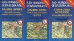 Rad-, Wander- und Gewässerkarten-Set: Spree- und Dahme-Heideseen. Dahme-Seen, Königs Wusterhausen, Teupitz. Storkower Gewässer, Scharmützelsee , 3 Bl.