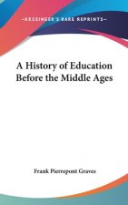 A HISTORY OF EDUCATION BEFORE THE MIDDLE