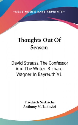 THOUGHTS OUT OF SEASON: DAVID STRAUSS, T