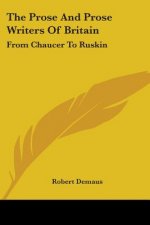 Prose And Prose Writers Of Britain