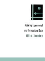 Modeling Experimental and Observational Data