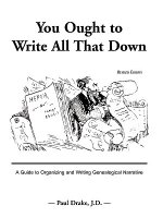 You Ought to Write All That Down