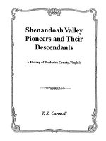 Shenandoah Valley Pioneers and Their Descendants