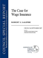 Case for Wage Insurance