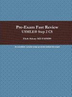 Pre-Exam Fast Review. USMLE(R) Step 2 CS