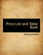 Price List and Table Book