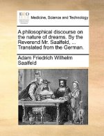 A philosophical discourse on the nature of dreams. By the Reverend Mr. Saalfeld, ... Translated from the German.