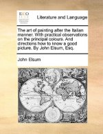 Art of Painting After the Italian Manner. with Practical Observations on the Principal Colours. and Directions How to Know a Good Picture. by John Els