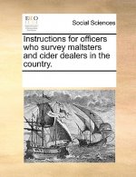 Instructions for Officers Who Survey Maltsters and Cider Dealers in the Country.