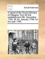 Report of the Royal Infirmary of Glasgow, from Its First Establishment 8th. December 1794, Till 1st. January 1796, for the Year 1795.
