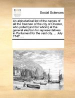 Alphabetical List of the Names of All the Freemen of the City of Chester, Who Polled (and for Whom) at the General Election for Representatives in Par