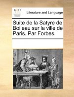 Suite de la Satyre de Boileau Sur La Ville de Paris. Par Forbes.