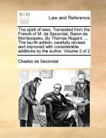 Spirit of Laws. Translated from the French of M. de Secondat, Baron de Montesquieu. by Thomas Nugent, ... the Fourth Edition, Carefully Revised and Im