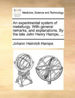 Experimental System of Metallurgy. with General Remarks, and Explanations. by the Late John Henry Hampe, ...
