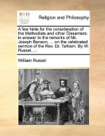 Few Hints for the Consideration of the Methodists and Other Dissenters