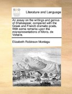 An essay on the writings and genius of Shakespear, compared with the Greek and French dramatic poets. With some remarks upon the misrepresentations of