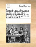 Grand Mystery of Free-Masons Discover'd. Wherein Are the Several Questions Put to Them at Their Meetings and Installations