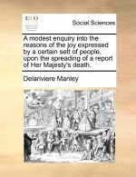 Modest Enquiry Into the Reasons of the Joy Expressed by a Certain Sett of People, Upon the Spreading of a Report of Her Majesty's Death.