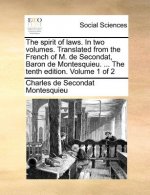 Spirit of Laws. in Two Volumes. Translated from the French of M. de Secondat, Baron de Montesquieu. ... the Tenth Edition. Volume 1 of 2