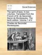 Spirit of Laws. in Two Volumes. Translated from the French of M. de Secondat, Baron de Montesquieu. the Tenth Edition. Volume 1 of 2