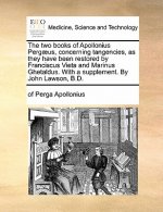 Two Books of Apollonius Pergaeus, Concerning Tangencies, as They Have Been Restored by Franciscus Vieta and Marinus Ghetaldus. with a Supplement. by J