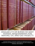 AVAILABILITY OF BONDS TO MEET FEDERAL REQUIREMENTS FOR MINING, OIL AND GAS PROJECTS