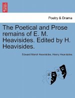 Poetical and Prose Remains of E. M. Heavisides. Edited by H. Heavisides.