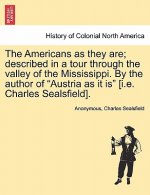 Americans as They Are; Described in a Tour Through the Valley of the Mississippi. by the Author of Austria as It Is [i.E. Charles Sealsfield].
