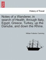 Notes of a Wanderer, in Search of Health, Through Italy, Egypt, Greece, Turkey, Up the Danube, and Down the Rhine.