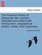 Poetical Works of Alexander MC Lachlan. Selected and Edited with Introduction, Biographical Sketch, Notes, and a Glossary.