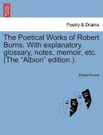 Poetical Works of Robert Burns. With explanatory glossary, notes, memoir, etc. (The Albion edition.).