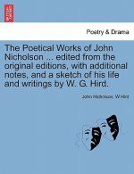 Poetical Works of John Nicholson ... Edited from the Original Editions, with Additional Notes, and a Sketch of His Life and Writings by W. G. Hird.
