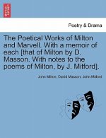 Poetical Works of Milton and Marvell. with a Memoir of Each [That of Milton by D. Masson. with Notes to the Poems of Milton, by J. Mitford].