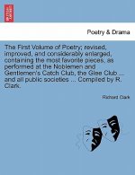 First Volume of Poetry; revised, improved, and considerably enlarged, containing the most favorite pieces, as performed at the Noblemen and Gentlemen'